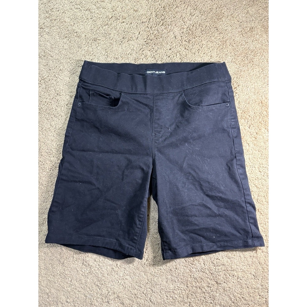 DKNY Bermuda Shorts Women Medium Black High Rise Boho Preppy